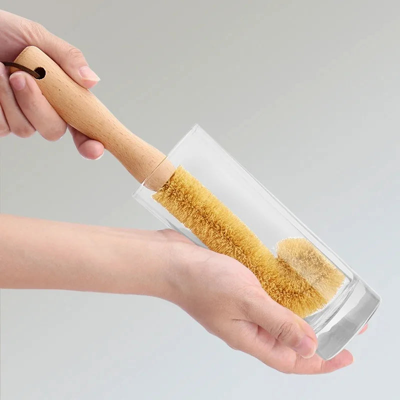 Natural Coir Kitchen Brush - Coconut Fiber Cleaning Brush