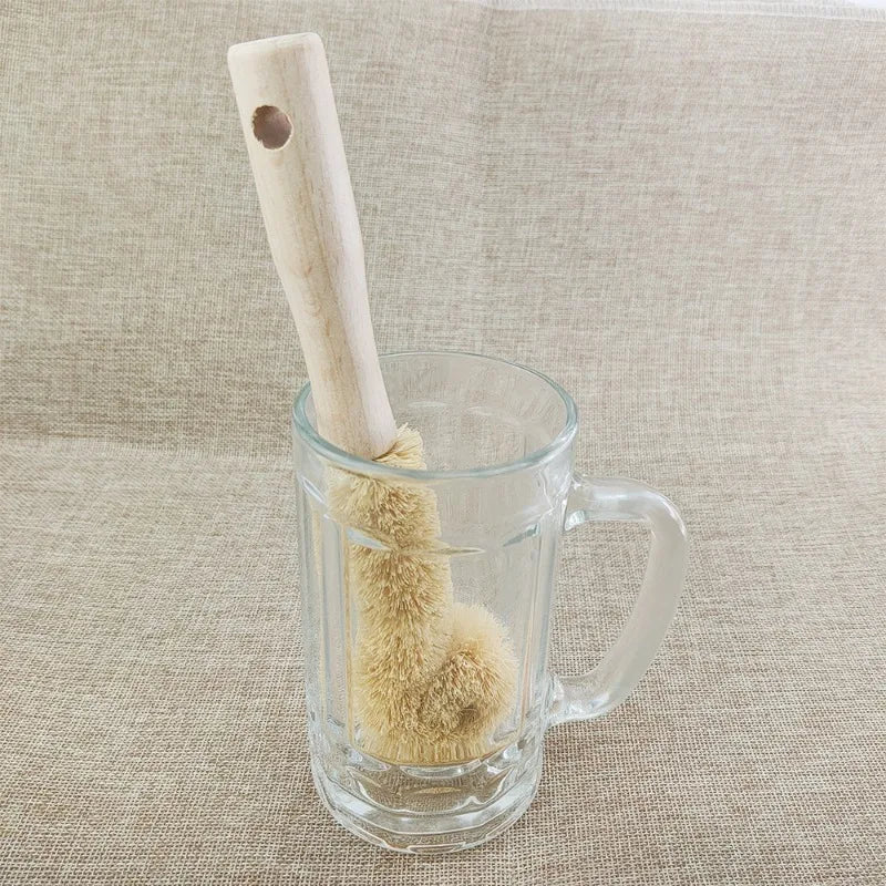 Natural Coir Kitchen Brush - Coconut Fiber Cleaning Brush