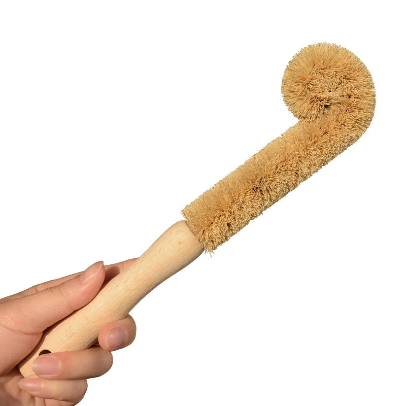 Natural Coir Kitchen Brush - Coconut Fiber Cleaning Brush