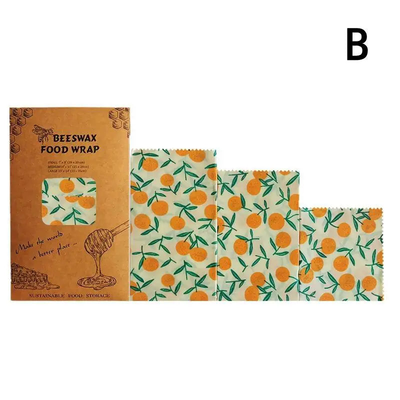 Beeswax Food Wraps - Reusable Bowl Covers (Organic Cotton & Natural Beeswax)