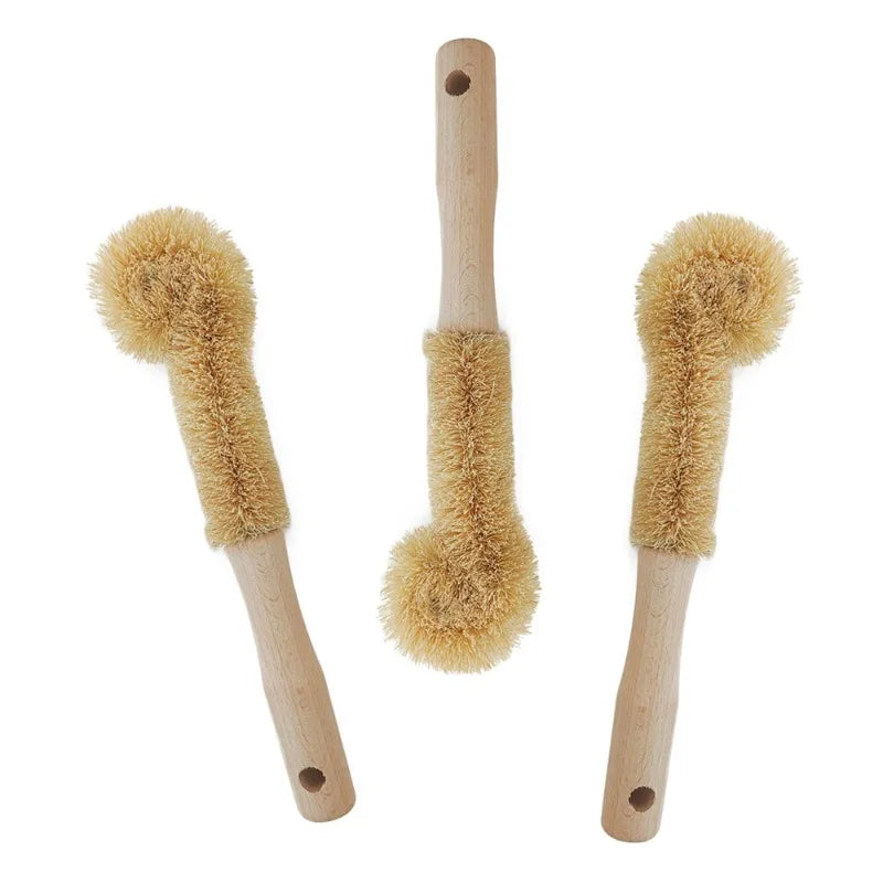 Natural Coir Kitchen Brush - Coconut Fiber Cleaning Brush