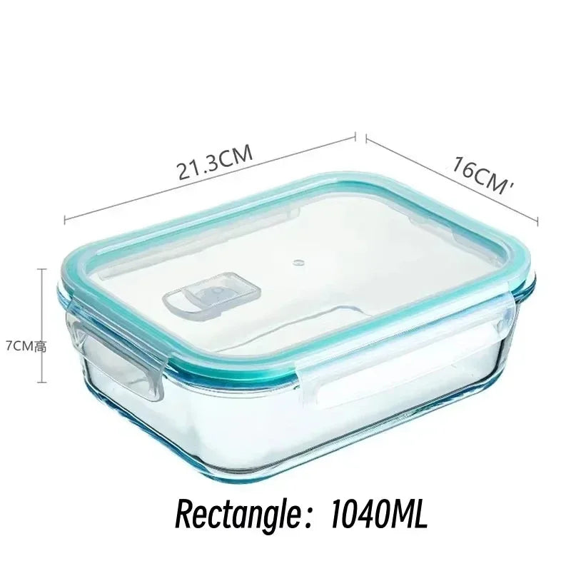 Borosilicate Glass Lunch Box Set - Airtight & Leakproof
