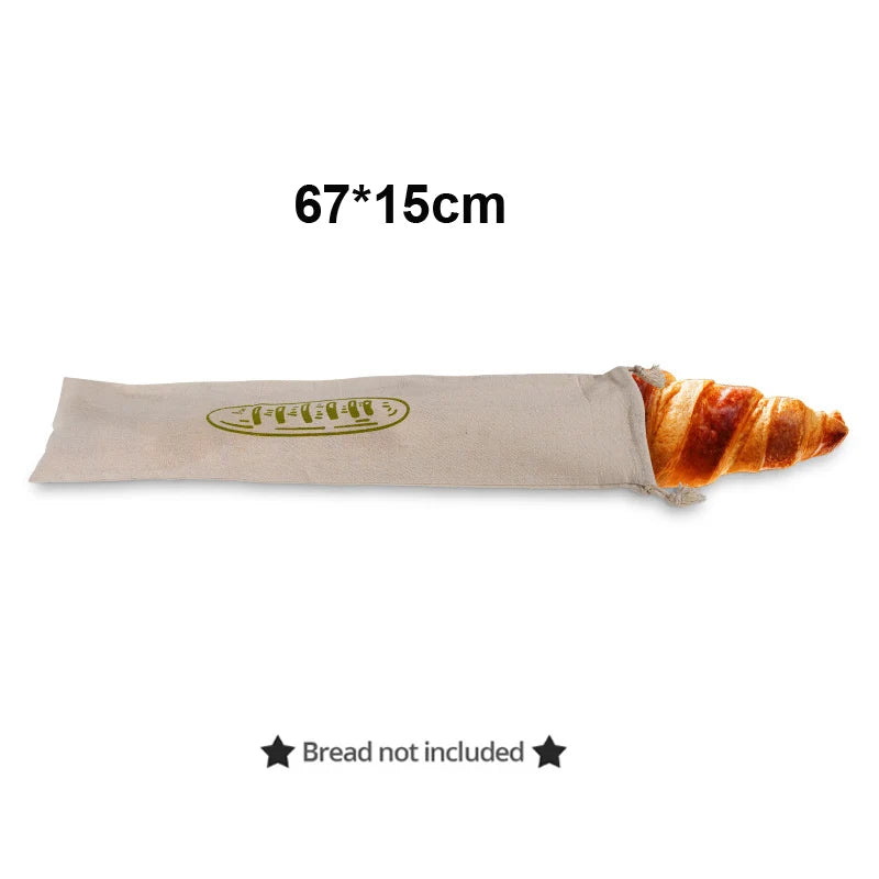 Linen Bread Bag - Reusable Food Storage Set
