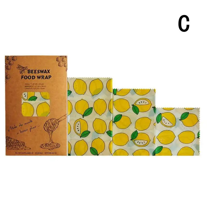 Beeswax Food Wraps - Reusable Bowl Covers (Organic Cotton & Natural Beeswax)