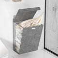 Foldable Linen Laundry Basket - Wall-Mounted Space-Saving Storage