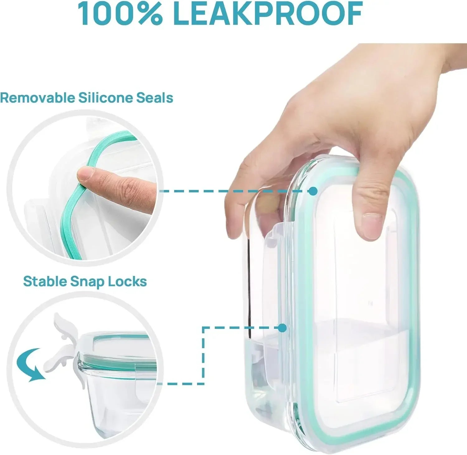 Borosilicate Glass Lunch Box Set - Airtight & Leakproof