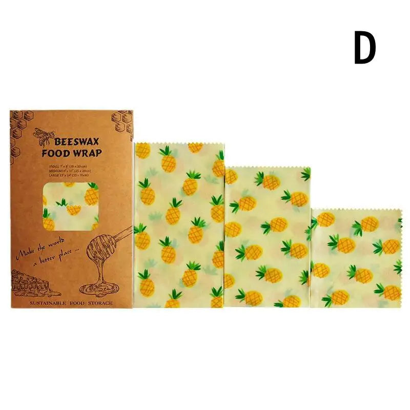 Beeswax Food Wraps - Reusable Bowl Covers (Organic Cotton & Natural Beeswax)