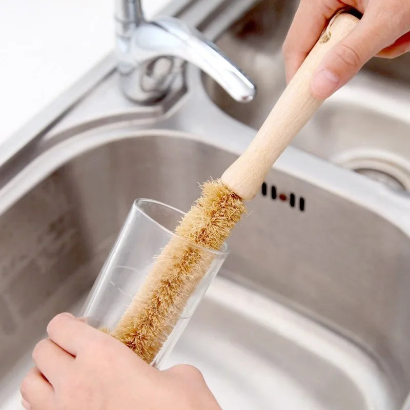 Natural Coir Kitchen Brush - Coconut Fiber Cleaning Brush