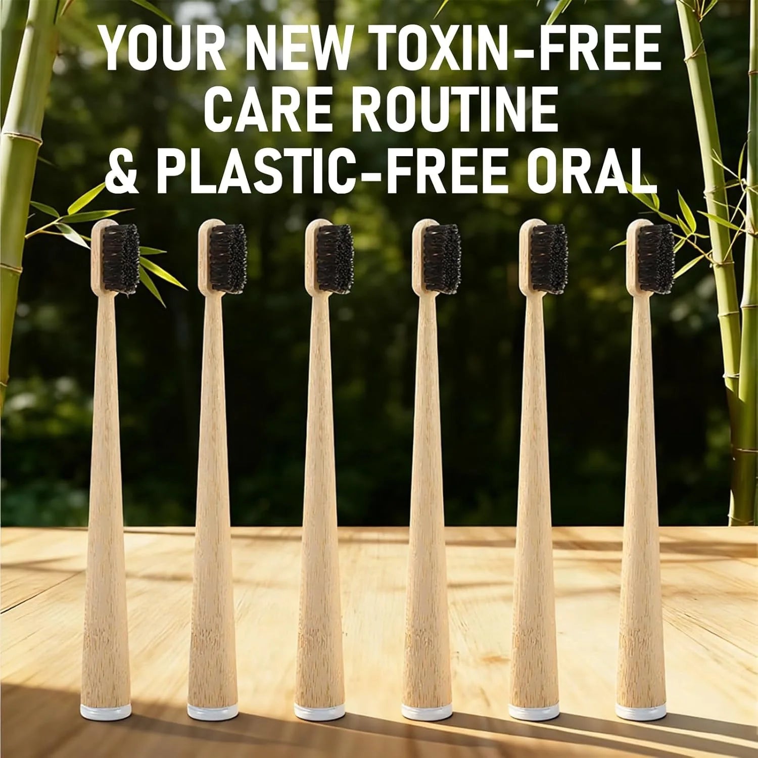 Bamboo Toothbrush - 4 Pack (Horse Bristles)