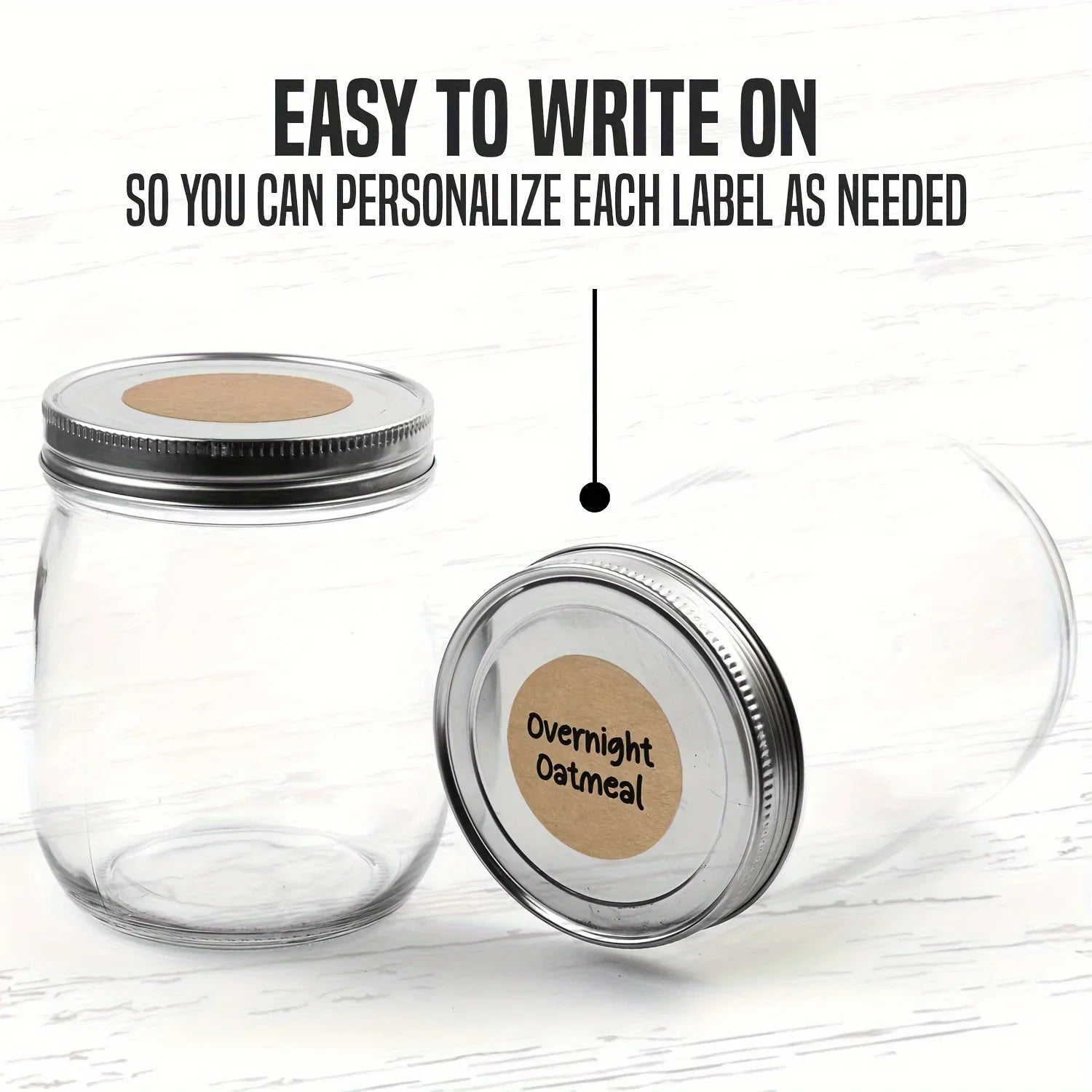 Compostable Kraft Labels - 500 Pack (Biodegradable Stickers)