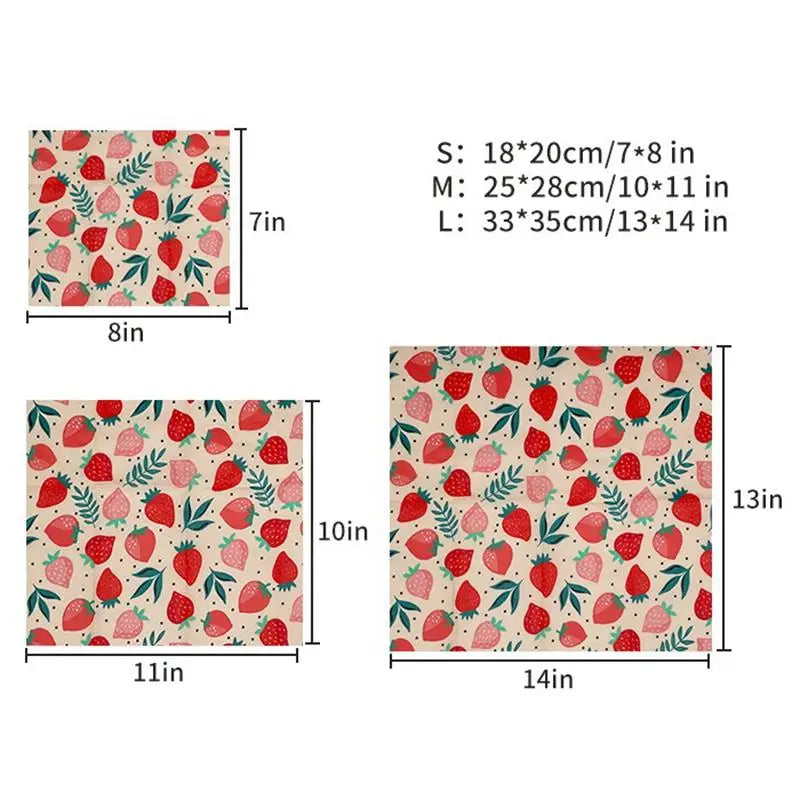 Beeswax Food Wraps - Reusable Bowl Covers (Organic Cotton & Natural Beeswax)