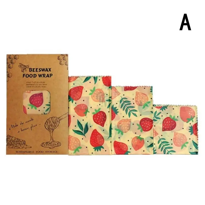 Beeswax Food Wraps - Reusable Bowl Covers (Organic Cotton & Natural Beeswax)